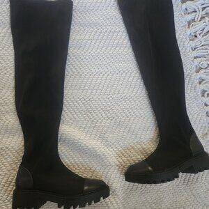 SHEIN Black Over The Knee Boots Size 8 | Stretch Sock Boots | New